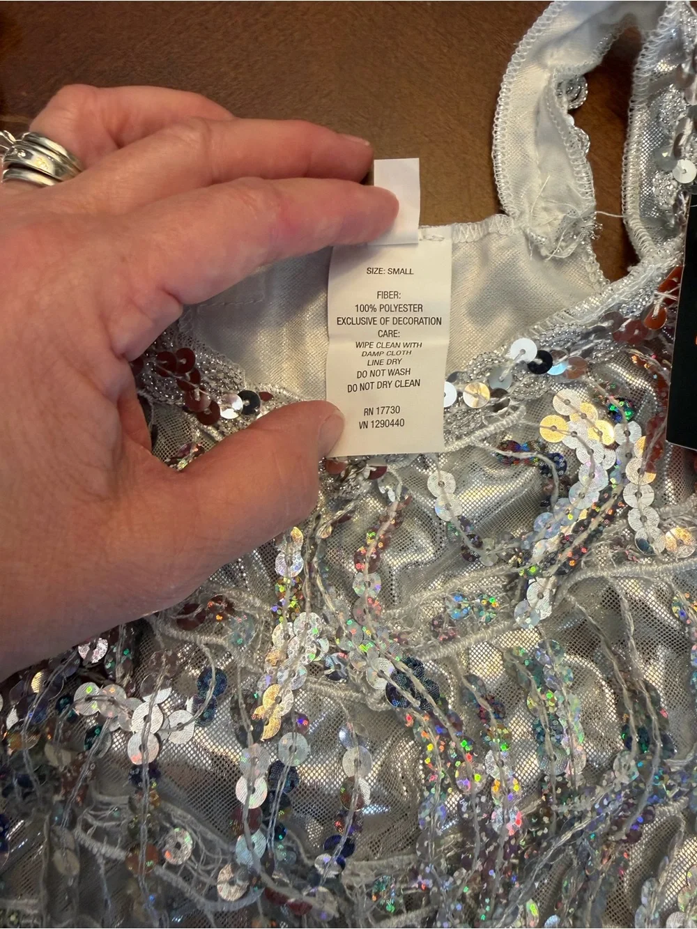 NWT Hyde & Eek Girls Sparkling Performer Costume Small Silver Sequin Halloween